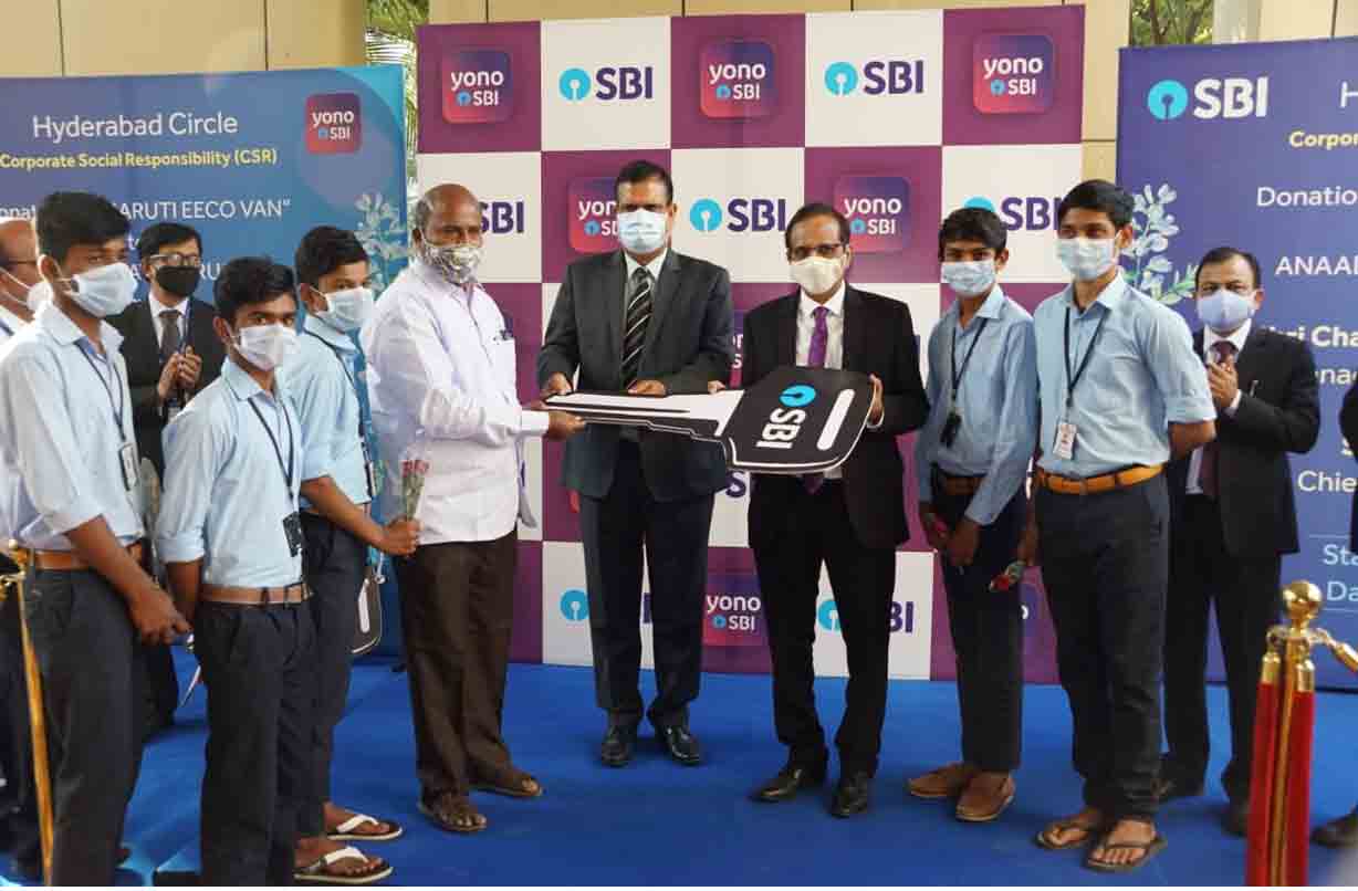 CSR initiative: SBI Hyderabad donates vans to two orphanages in city