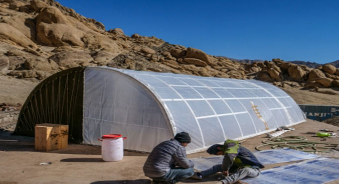 Sonam Wangchuk creates solar heated tents for the military
