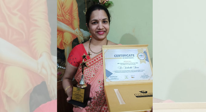 Mancherial: School correspondent wins ‘Global Women Inspiration’ award