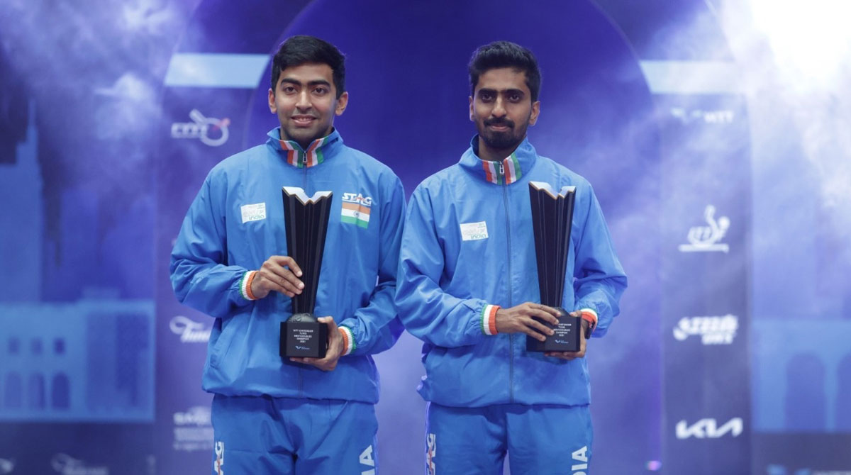 Sathiyan-Harmeet duo clinches men’s doubles title at WTT Contender Tunis