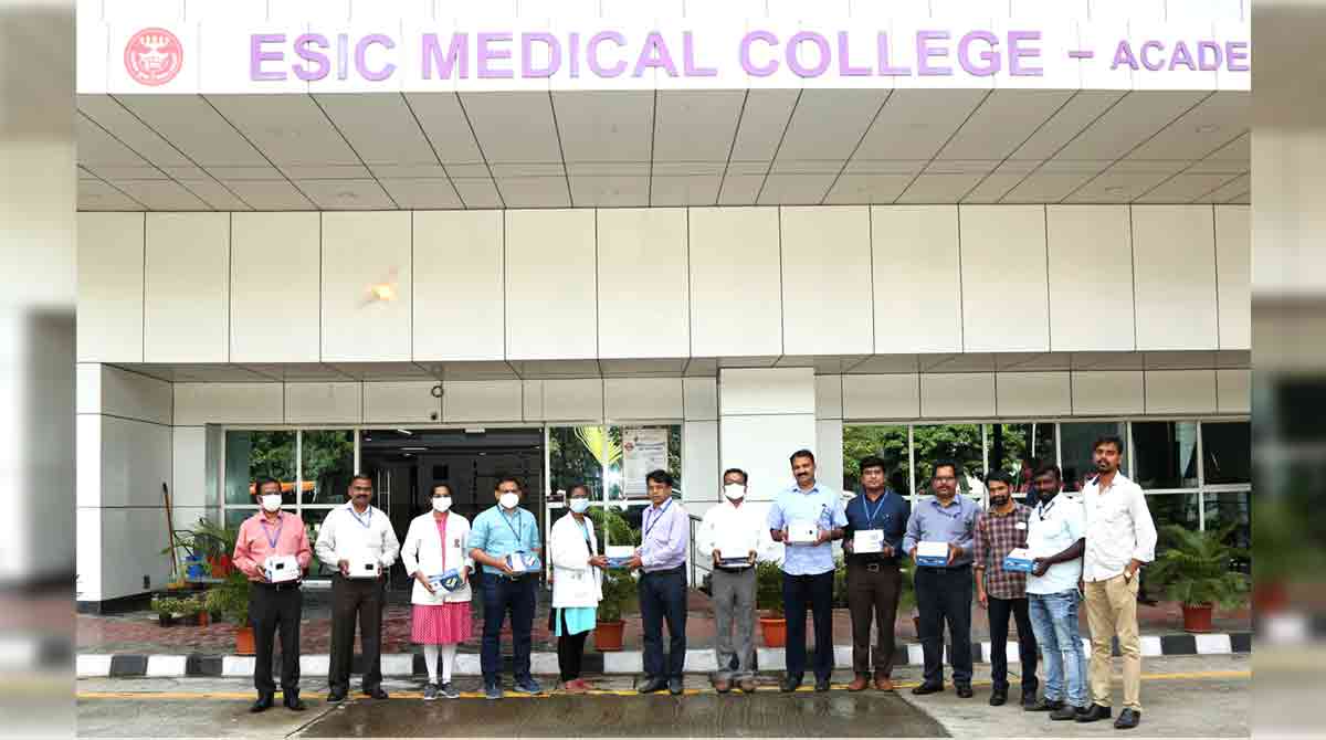 Hyderabad: ECIL donates 100 COVID BEEP devices to ESIC Hospital