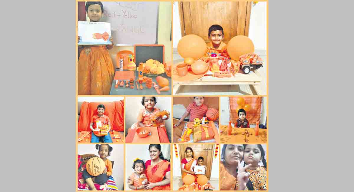 Pallavi Model School: Kids learn concept of colour