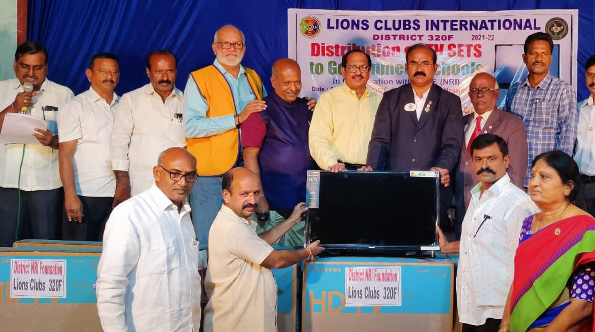 Warangal: Lions Club distributes 35 TV sets to govt schools