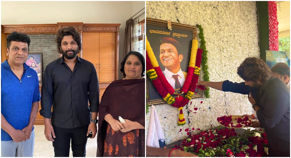 Allu Arjun flies to Bengaluru to console Puneeth Rajkumar’s family