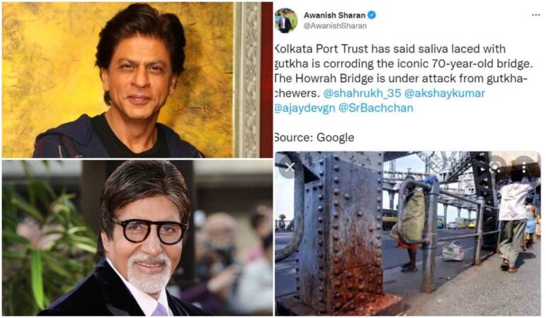 IAS officer tweets gutkha-stained pic of Howrah Bridge, seeks answers from SRK, Devgn, Big B