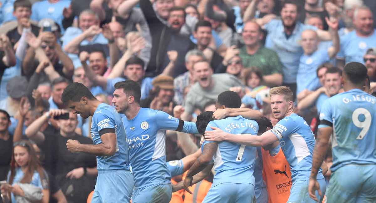 Manchester City beat Aston Villa 3-2, clinches sixth Premier League title