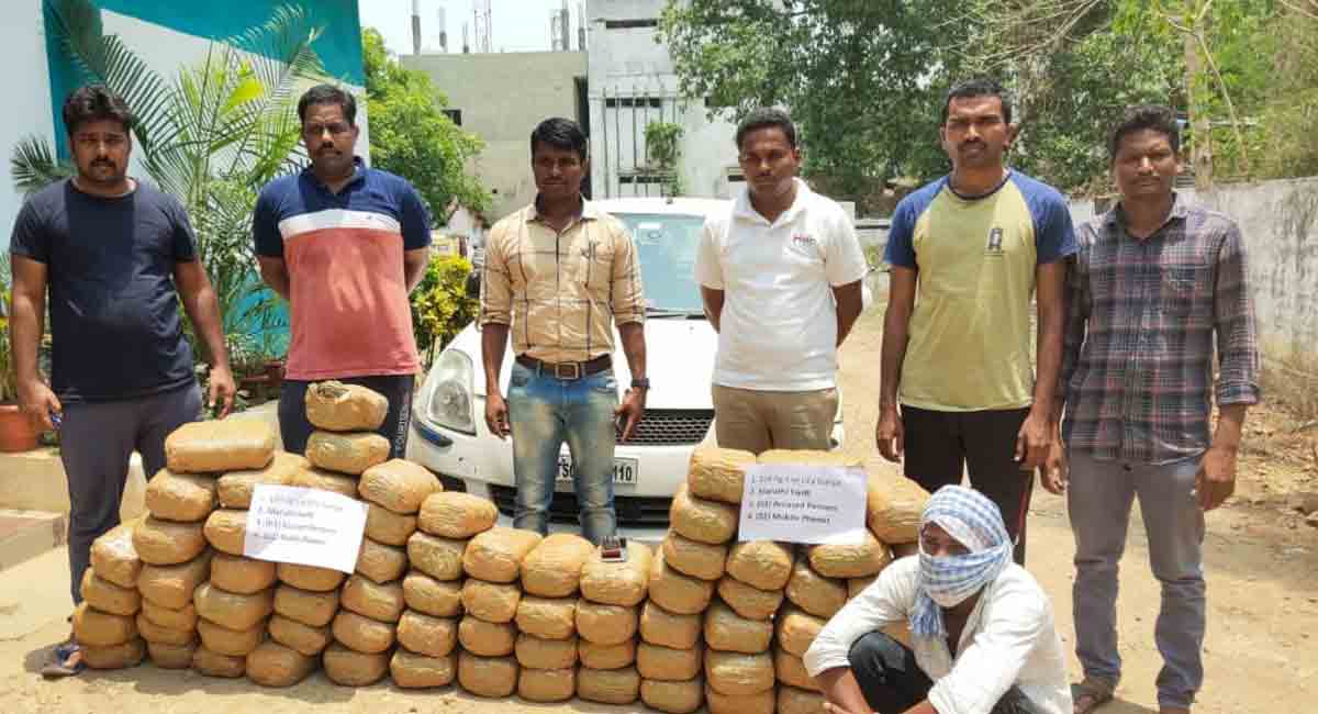 150 kg ganja seized at Bhadrachalam