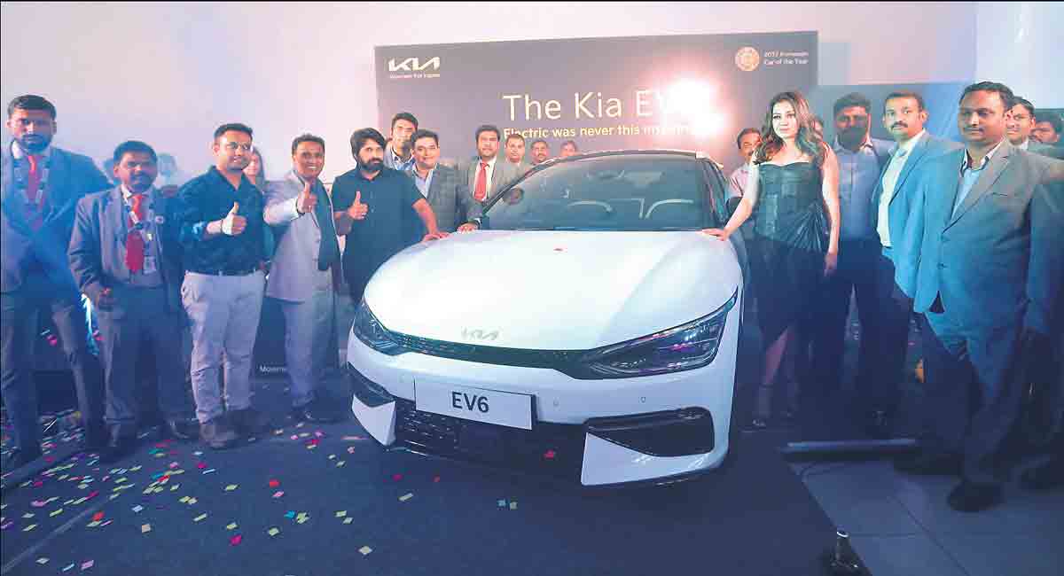 Hyderabad Kia unveils its first electric car EV6