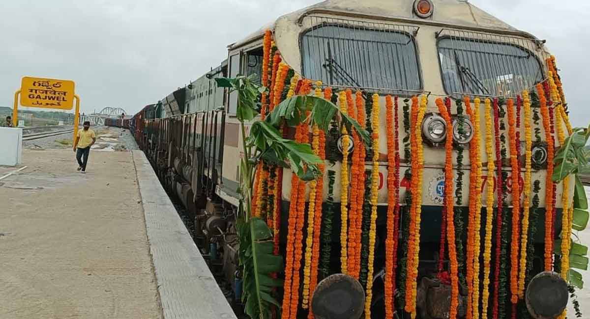 Telangana: First goods train chugs into Manoharabad – Gajwel section