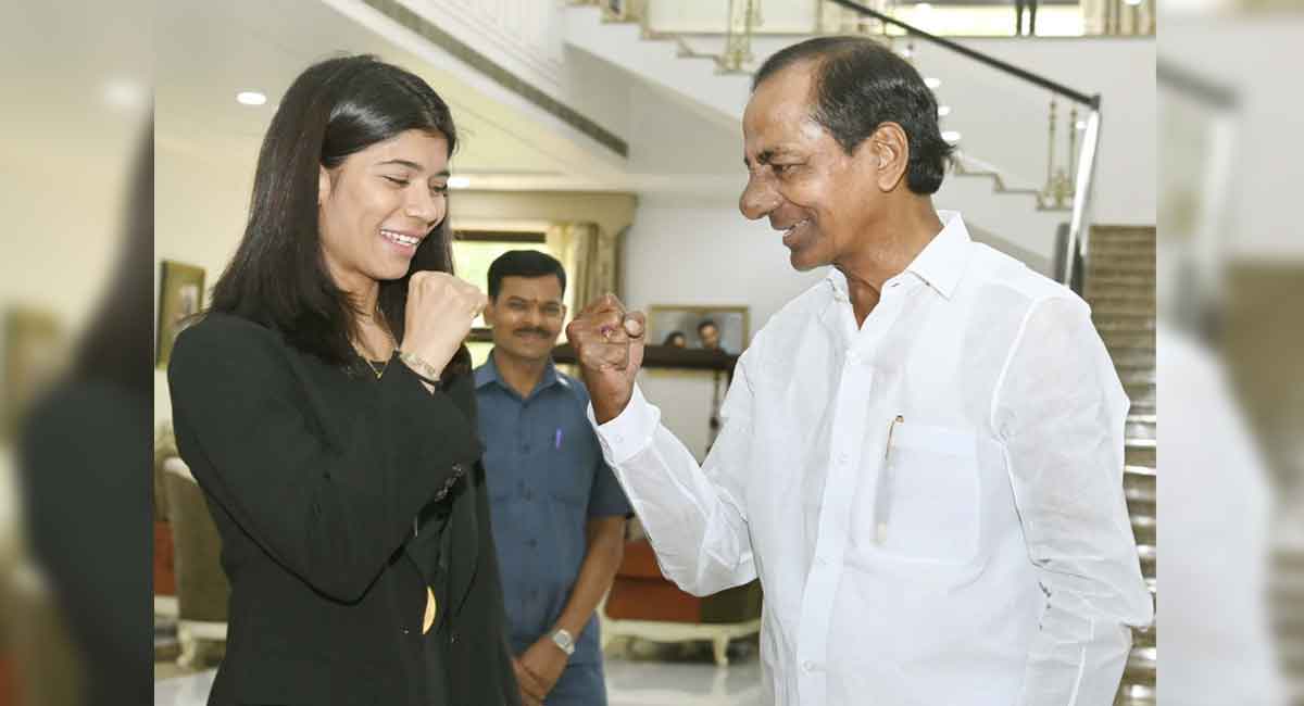 KCR, Nikhat Zareen fighters to the core!