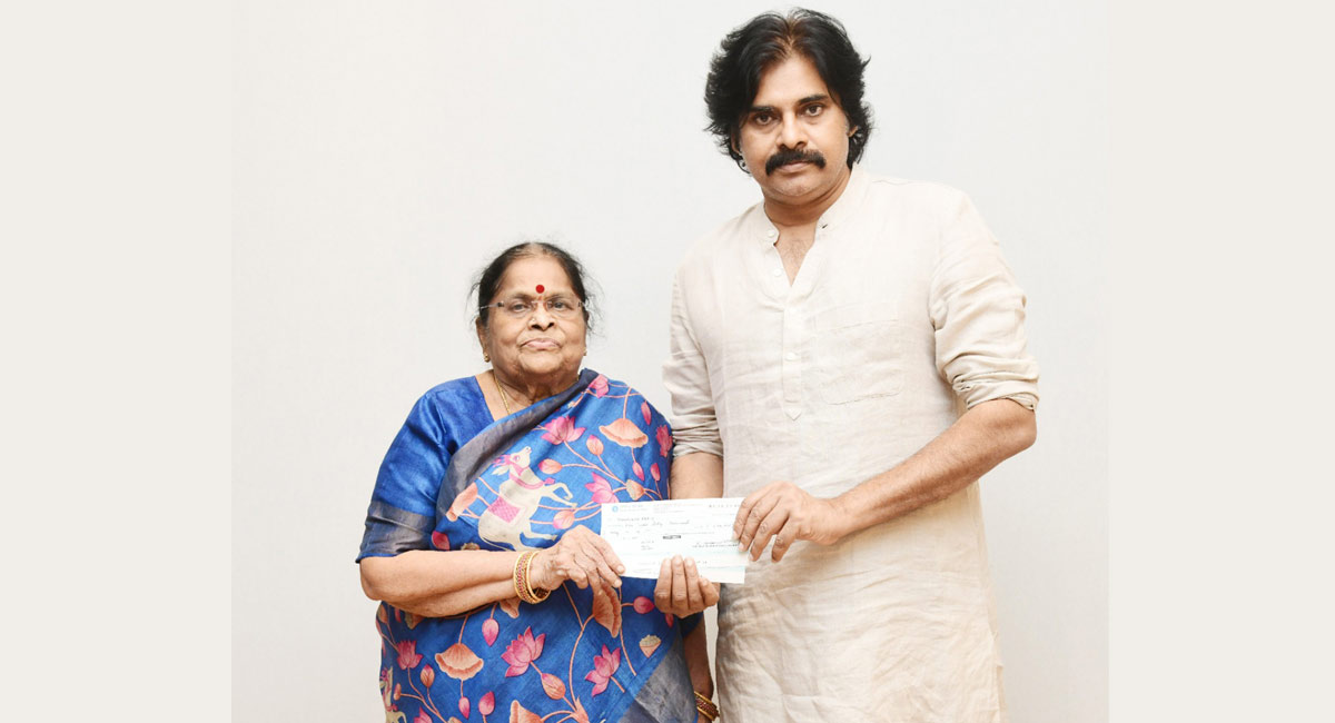 Pawan Kalyan’s mother makes a donation for farmers in distress