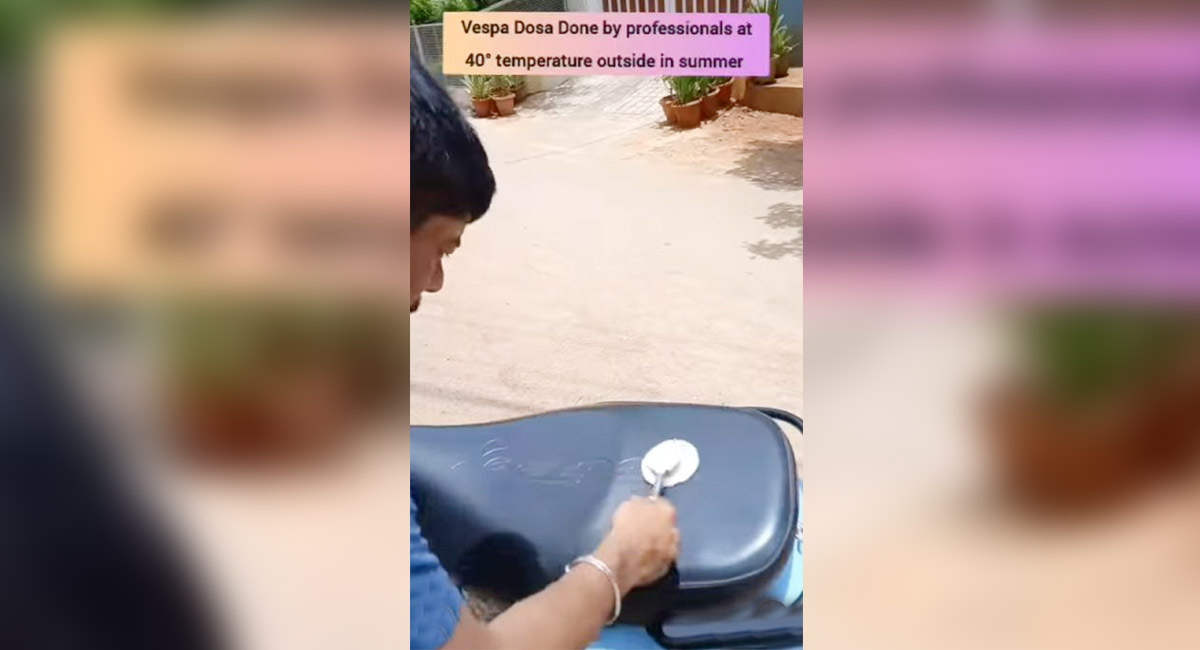 Video of Hyderabadi man making dosa on his scooty goes viral