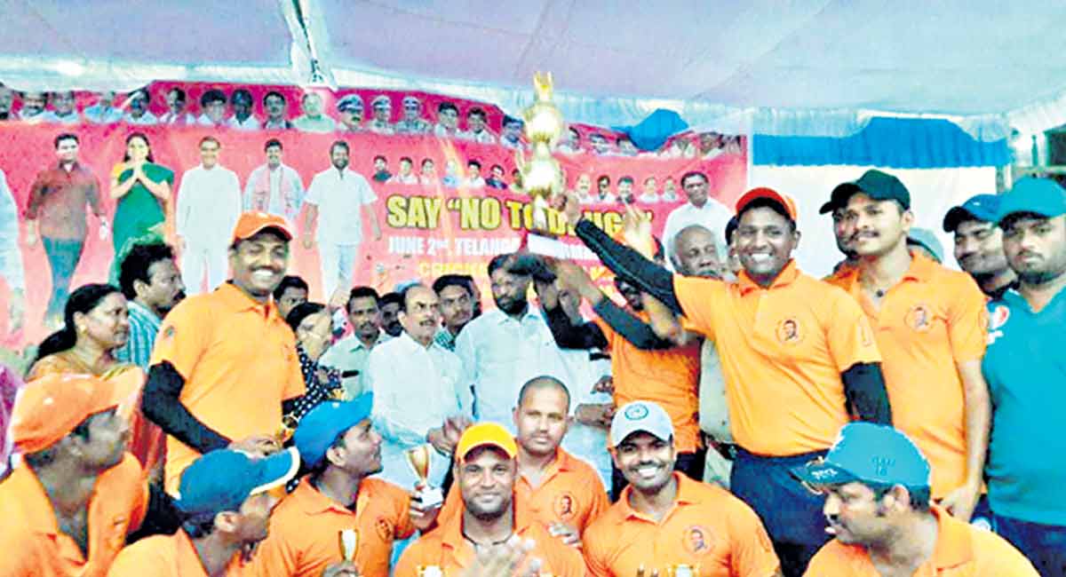 Hyderabad Police emerge champions in ‘Say No To Drugs’ Cricket Tournament