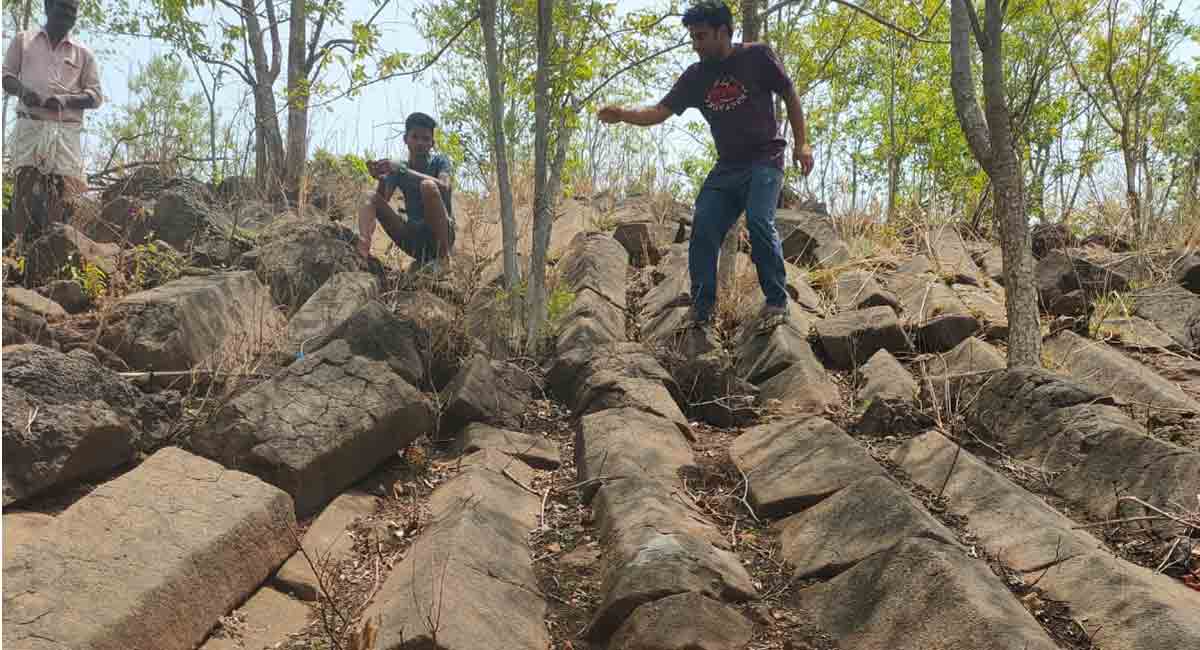 Naturally formed stone pillars identified in Kumram Bheem Asifabad