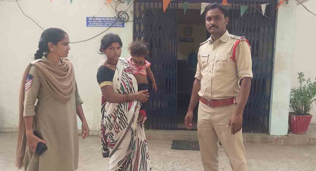 Mancherial police rescue toddler kidnapped by ganja peddler