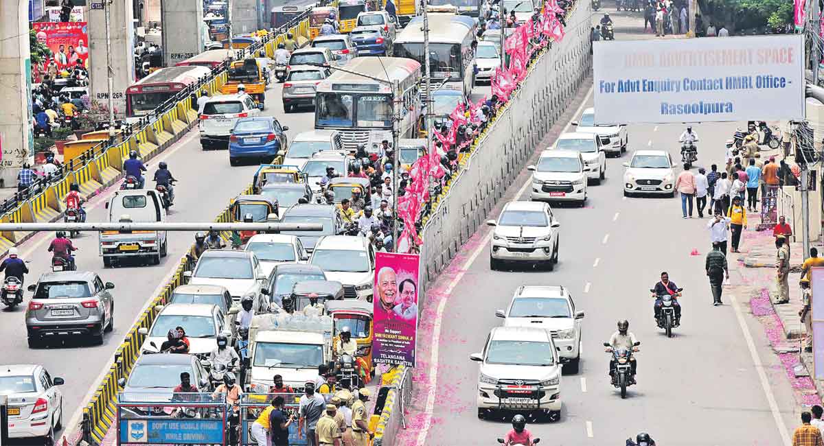 VIP visits trigger traffic congestion in Hyderabad